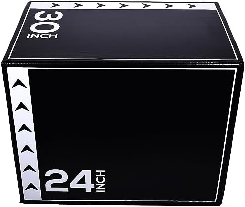 BalanceFrom 3-in-1 Foam Plyometric Jump Box - Multiple Height Options for Home Gym Strength and Agility Training