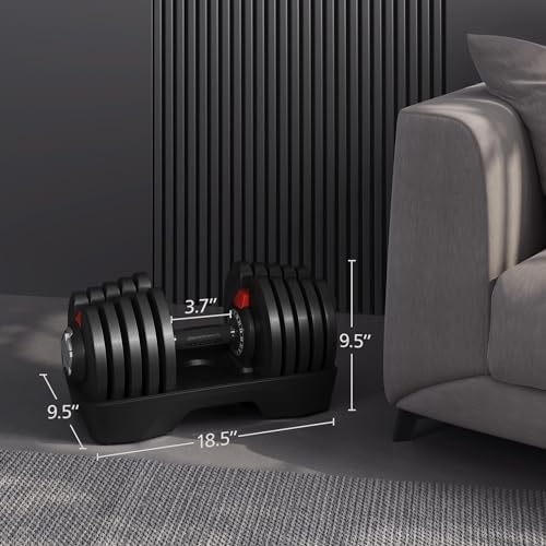 Yaheetech Adjustable Dumbbell Set for Men/Women Home Gym Strength Training Equipment Yaheetech Adjustable Dumbbells Fast