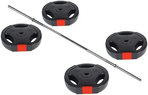 Fitvids Vinyl Standard 1-Inch Plate Weight Plate Set for Strength Training and Weightlifting Users Looking for Reliable