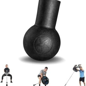 Yes4All T Bar Row Attachment, Adjustable, D Handle with Textured Rubber Handles Exercise Machine, For Home Gym Users, Ho