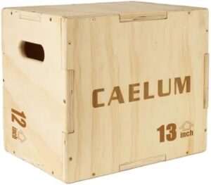 CAELUM Non-Slip Plyometric Jump Box for Home & Gym, 400lbs Bearing, Best for Home & Gym Training | CAELUM 3-in-1 Plyo B