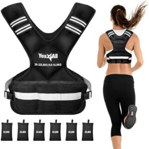 Yes4All Adjustable Weighted Vest 11-32lbs for Men & Women for Strength Training