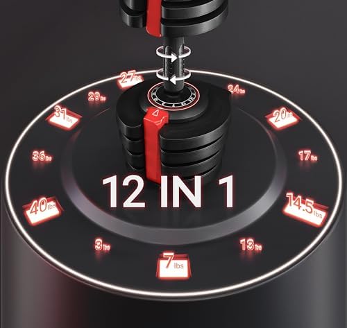 Yaheetech Adjustable Dumbbell Set for Men/Women Home Gym Strength Training Equipment Yaheetech Adjustable Dumbbells Fast