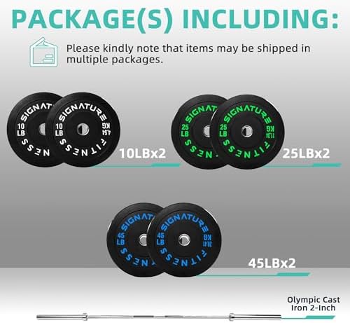 Fitvids Olympic Bumper Plates Set for Strength Training & Weightlifting, Paris Design, Multiple Options Fitvids Olympic