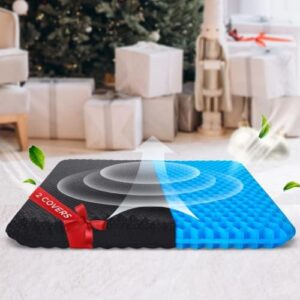 Yes4All Cooling Gel Seat Cushion for Long Sitting Users, 2 Silk Non-Slip Magnet Covers, Ideal for Wheelchair/Car/Office