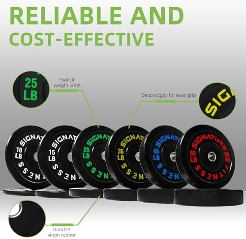 Fitvids Olympic Bumper Plates Set for Strength Training & Weightlifting, Paris Design, Multiple Options Fitvids Olympic