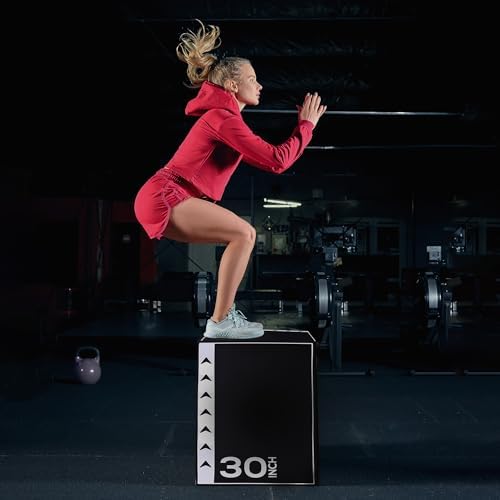 BalanceFrom 3-in-1 Foam Plyometric Jump Box - Multiple Height Options for Home Gym Strength and Agility Training