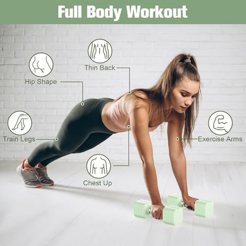 4 Levels Adjustable Dumbbells Set Full Body Workout Dumbbells Home Gym Adjustable Weights