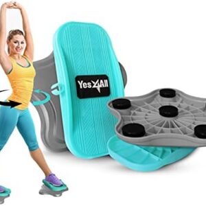 Yes4All 15 inch XXL Ab Twister Board for Full Body Toning Workout, Noise-Free Twisting Stepper, Aerobic Exercise, 2pcs i