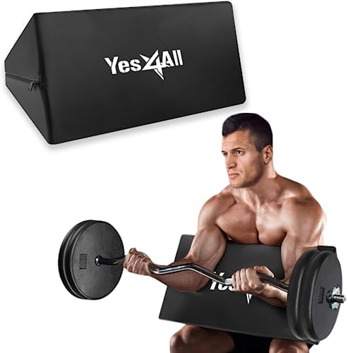 Yes4All Foam Preacher Curl Pad - Arms, Biceps and Triceps, Home Gym, Space-Saving Design, Easy to Use