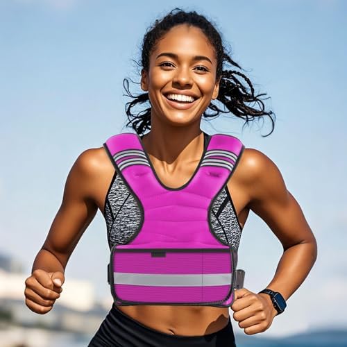 Weighted Vest Woman 6-12lb/12-18lb for Walking and Strength Training Weighted Vest Woman with 6 Irensand Weights for W