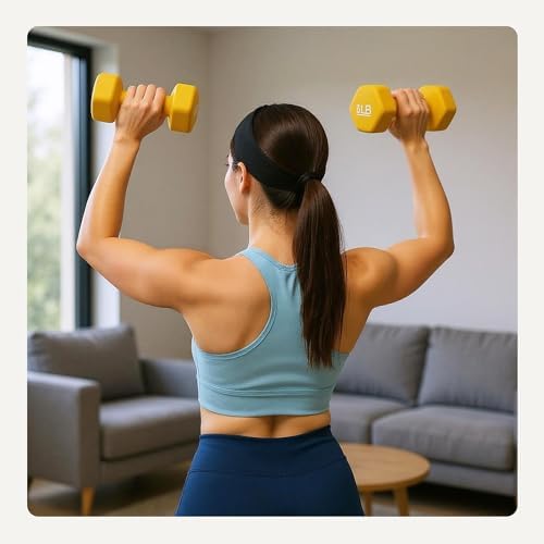 Amazon Basics Neoprene Dumbbell Hand Weights for Home Workout and Fitness Enthusiasts | Amazon Basics Neoprene Dumbbell