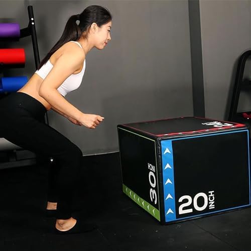 BalanceFrom 3-in-1 Foam Plyometric Jump Box - Multiple Height Options for Home Gym Strength and Agility Training