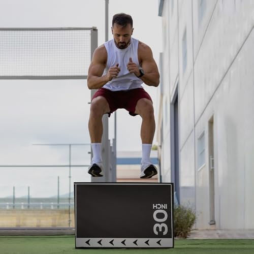 BalanceFrom 3-in-1 Foam Plyometric Jump Box - Multiple Height Options for Home Gym Strength and Agility Training