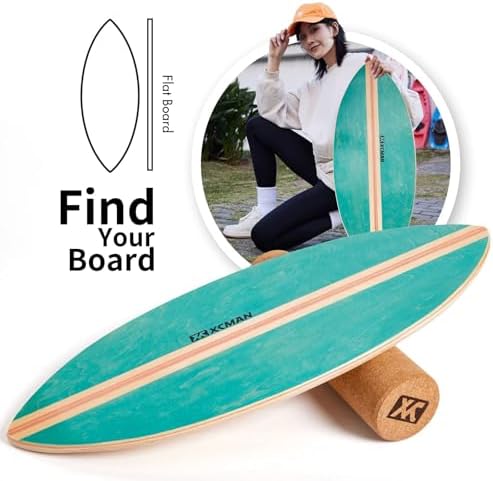 XCMAN Surf Balance Board Trainer for Adults and Kids - Non Slip Surface|Balance Board for Surfing,Snowboarding,Skateboar