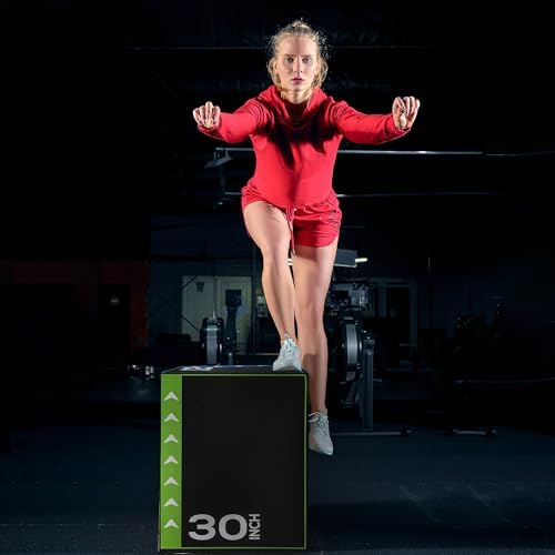 BalanceFrom 3-in-1 Foam Plyometric Jump Box - Multiple Height Options for Home Gym Strength and Agility Training
