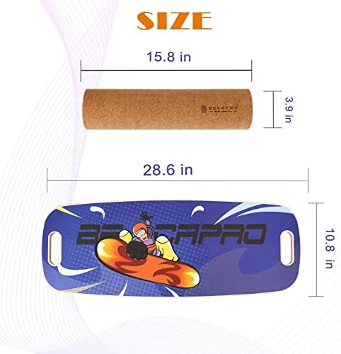 Wooden Balance Board Trainer with Adjustable Stoppers for Fitness Workouts -3 Distance Options | Adjustable Distance Wo