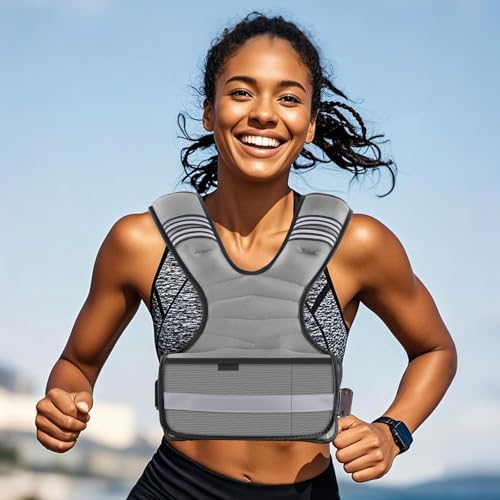 Weighted Vest Woman 6-12lb/12-18lb for Walking and Strength Training Weighted Vest Woman with 6 Irensand Weights for W