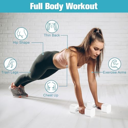 4 Levels Adjustable Dumbbells Set Full Body Workout Dumbbells Home Gym Adjustable Weights