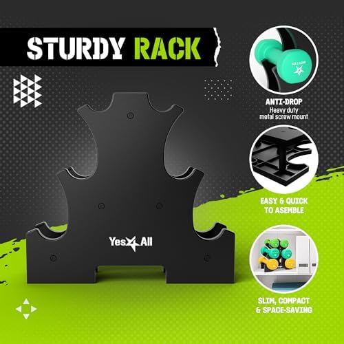 Yes4All Neoprene Coated Dumbbell Hand Weights - Multiple Weight Options for Home Workouts | Yes4All Anti-Slip Neoprene