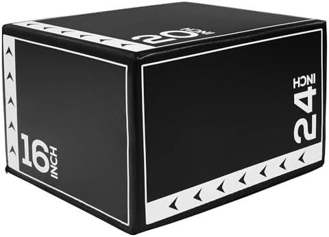 BalanceFrom 3-in-1 Foam Plyometric Jump Box - Multiple Height Options for Home Gym Strength and Agility Training