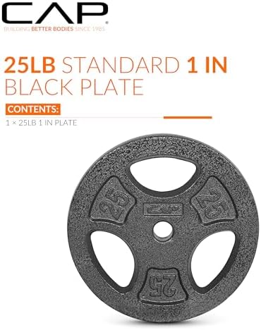 Standard CAP Barbell 1-Inch Grip Weight Plates for Home Gym Enthusiasts | CAP Barbell 1-Inch Grip Weight Plates with Du