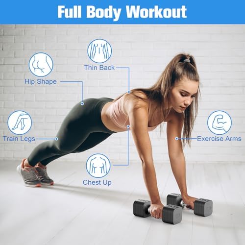 4 Levels Adjustable Dumbbells Set Full Body Workout Dumbbells Home Gym Adjustable Weights