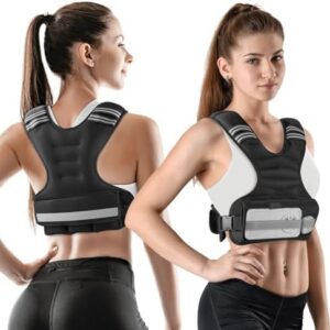 Weighted Vest Woman 6-12lb/12-18lb for Walking and Strength Training Weighted Vest Woman with 6 Irensand Weights for W