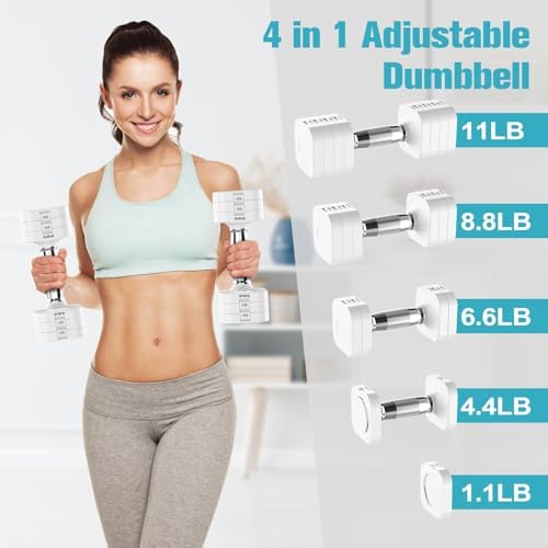 4 Levels Adjustable Dumbbells Set Full Body Workout Dumbbells Home Gym Adjustable Weights