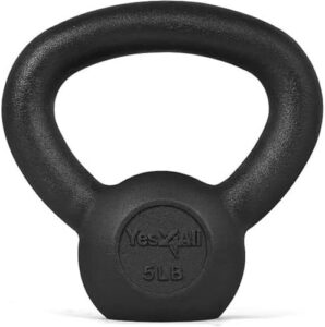 Yes4All Cast Iron Kettlebell for Strength Training - 5-80 Lb Set of 2 for Men and Full Body Workout Yes4All Cast Iron