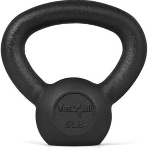 Yes4All Cast Iron Kettlebell for Strength Training - 5-80 Lb Set of 2 for Men and Full Body Workout Yes4All Cast Iron