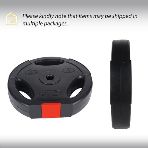 Fitvids Vinyl Standard 1-Inch Plate Weight Plate Set for Strength Training and Weightlifting Users Looking for Reliable