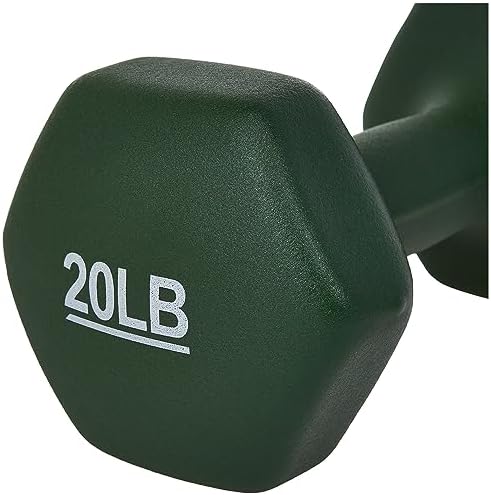 Amazon Basics Neoprene Dumbbell Hand Weights for Home Workout and Fitness Enthusiasts | Amazon Basics Neoprene Dumbbell