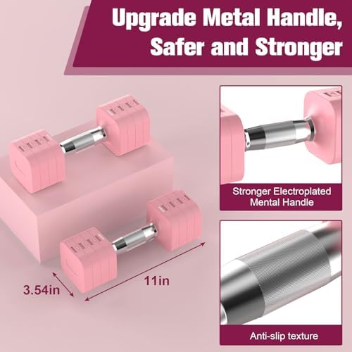 4 Levels Adjustable Dumbbells Set Full Body Workout Dumbbells Home Gym Adjustable Weights