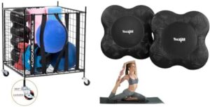 Yes4All Rolling Ball Cart Storage with Lockable Wheels Yes4All Toy Balls Bin for Outdoor Indoor Use Yes4All Sports Equip