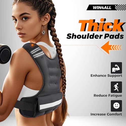 Weighted Vest Woman 6-12lb/12-18lb for Walking and Strength Training Weighted Vest Woman with 6 Irensand Weights for W