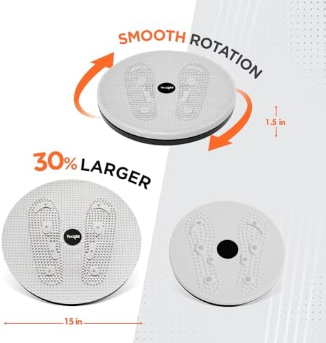 Yes4All 15 inch XXL Ab Twister Board for Full Body Toning Workout, Noise-Free Twisting Stepper, Aerobic Exercise, 2pcs i