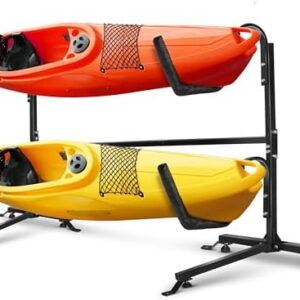 Yes4All 175 lbs Durable Steel Outdoor Kayak Stand for Storage in Garage, Ideal for Kayaks and Surfboards, Features Locki