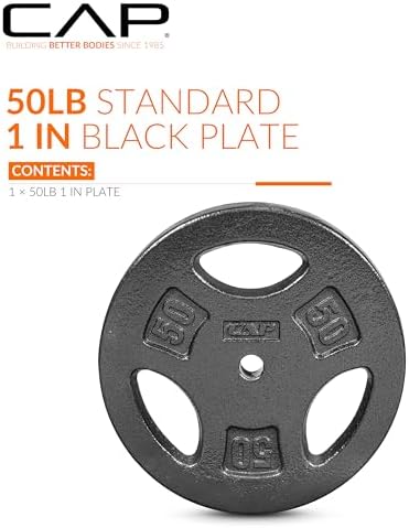 Standard CAP Barbell 1-Inch Grip Weight Plates for Home Gym Enthusiasts | CAP Barbell 1-Inch Grip Weight Plates with Du