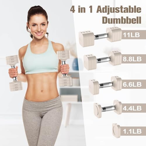4 Levels Adjustable Dumbbells Set Full Body Workout Dumbbells Home Gym Adjustable Weights