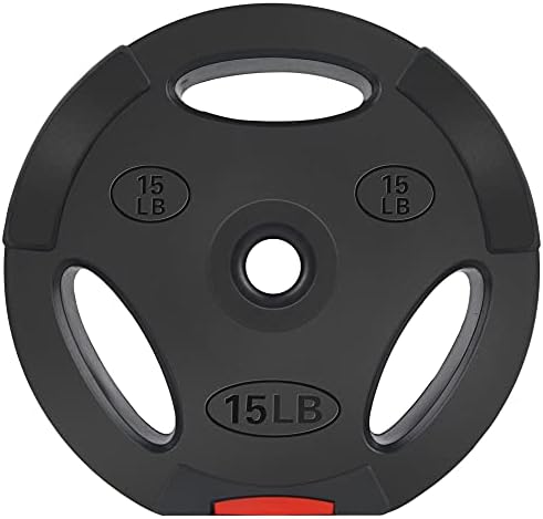 Fitvids Vinyl Standard 1-Inch Plate Weight Plate Set for Strength Training and Weightlifting Users Looking for Reliable