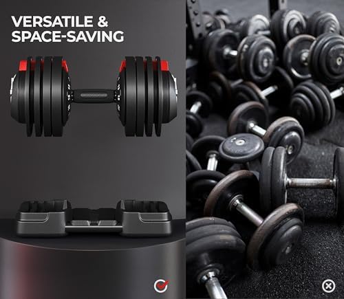 Yaheetech Adjustable Dumbbell Set for Men/Women Home Gym Strength Training Equipment Yaheetech Adjustable Dumbbells Fast