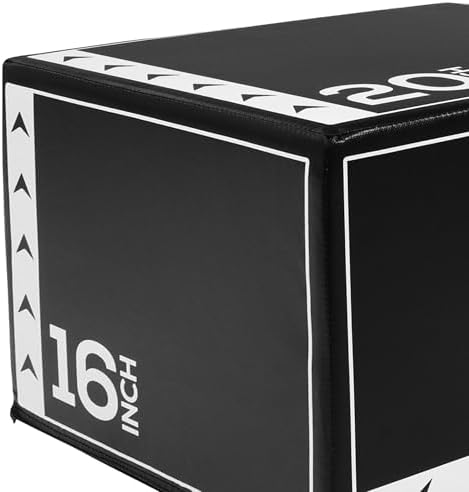 BalanceFrom 3-in-1 Foam Plyometric Jump Box - Multiple Height Options for Home Gym Strength and Agility Training