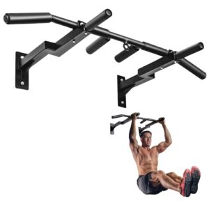 Yes4All Multi-Grip Wall Mount Pull-Up Bar, Solid Construction & Reversible Stud Design for Home Gym Strength Training