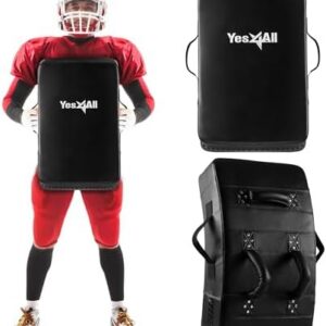 Yes4All American Football Blocking Pads - Durable Leather, Solid Rivets, Ideal for Martial Arts & Sparring