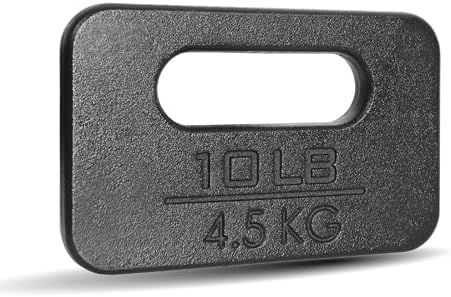 Yes4All Rucking Weight 10 LB, Cast Iron, Ergonomic Handle, Protective Finish, Fitness Walking, Hiking, Resistance Traini