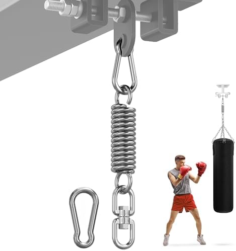 Yes4All Punching Bag Hanger, Heavy Bag Spring 555 LB Capacity, Indoor & Outdoor Mounting, Strong & Durable for Boxing Ba