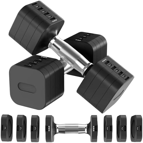 4 Levels Adjustable Dumbbells Set Full Body Workout Dumbbells Home Gym Adjustable Weights
