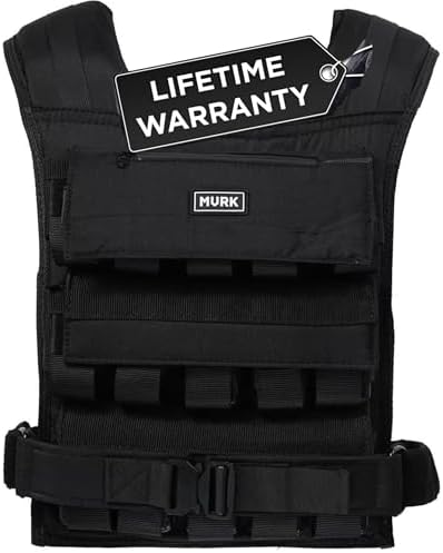 MVRK Weighted Vest for Men | 80lbs - Adjustable Weight Vest with Iron Weights - Heavy Duty Workout Vest for Functional T