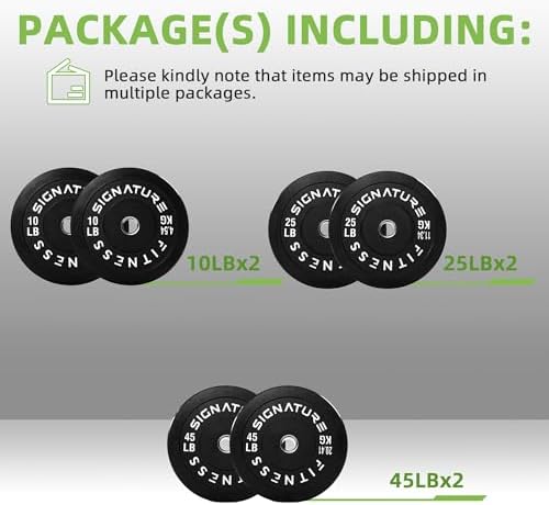 Fitvids Olympic Bumper Plates Set for Strength Training & Weightlifting, Paris Design, Multiple Options Fitvids Olympic